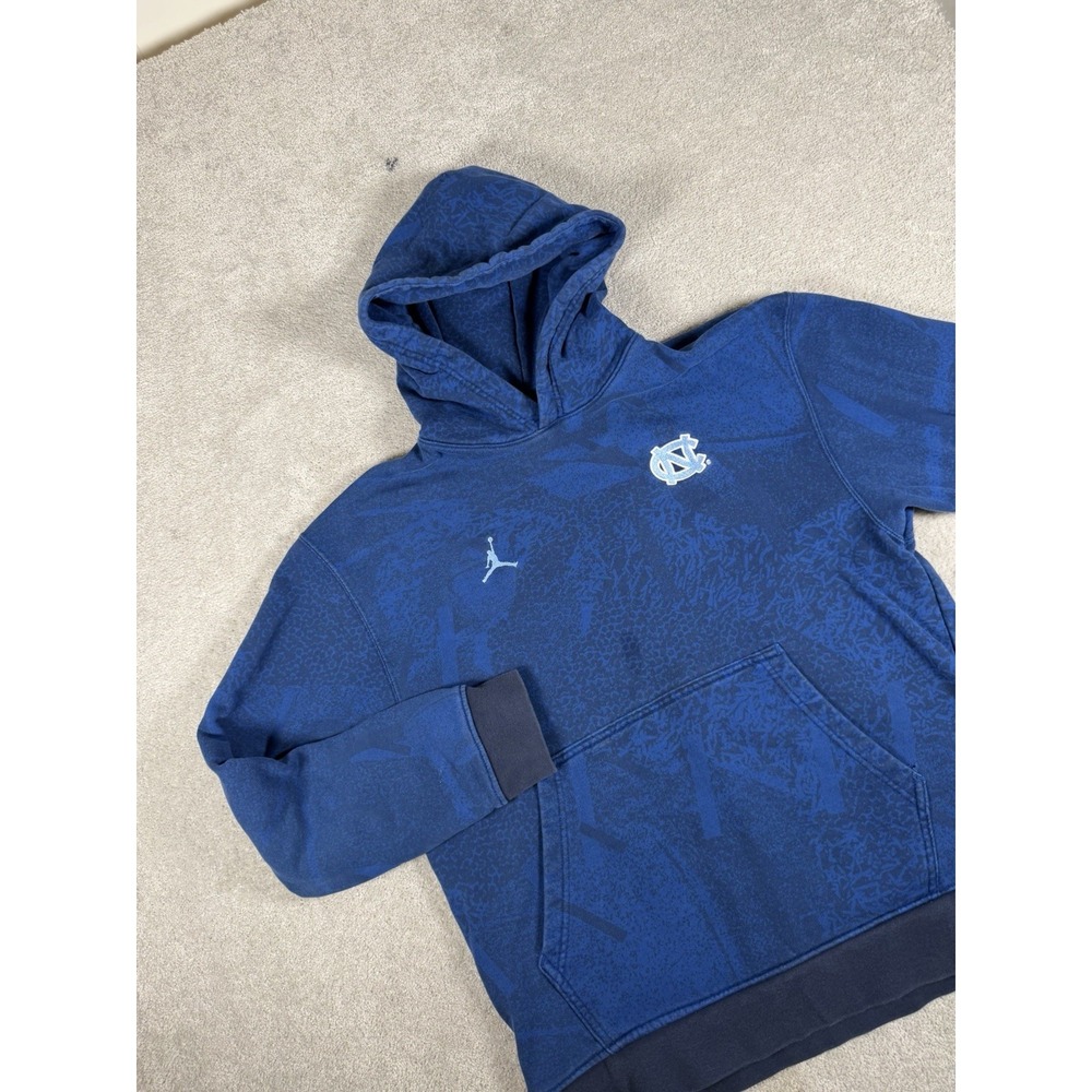 Jordan Hoodie Mens Large Navy Blue North Carolina Tar Heels UNC Jumpman Football